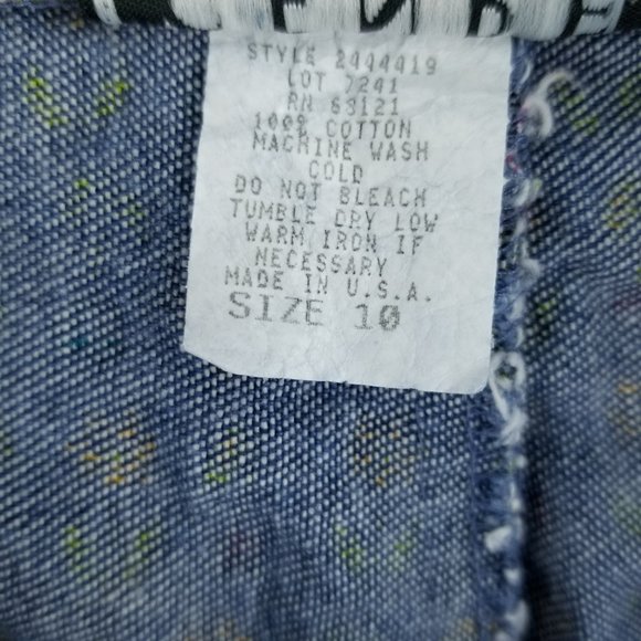 Vtg 90s Genre Sport Chambray Tulips Jean Skort 10P - Picture 8 of 8